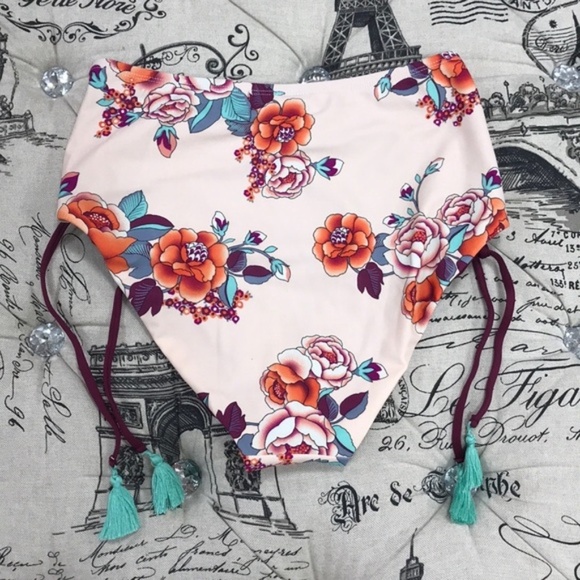 Mossimo Printed High Waist Lace-Up Bikini Bottom - Picture 5 of 5